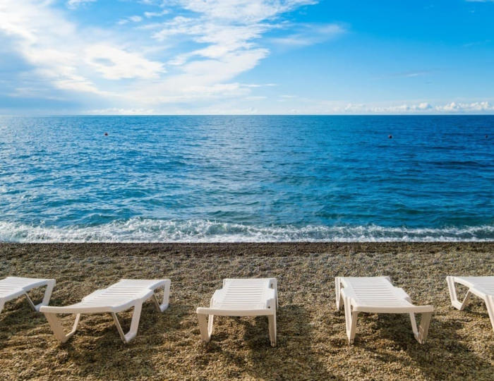 Оборудованный пляж - Отель «Морской» Алушта